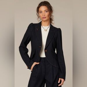 Wit & Wisdom. LONG SLEEVE SINGLE BUTTON BLAZER. Dark indigo. NWT